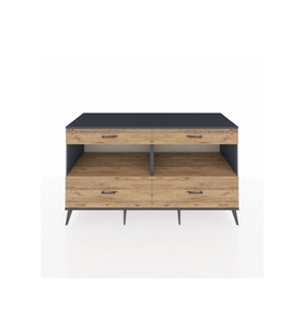 Kronos Konsol 2 Raflı 4 Çekmeceli  176x59x99 Antrasit-Çam