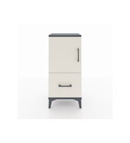 Arges Komodin 2 Raflı Tek Çekmeceli Tek Kapaklı 44x30x96 Antrasit-Aytaşı