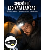 Sensörlü Kamp Lambası Ayarlanabilir Kafa Lambası Kafa Bantlı Yeni Nesil