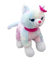 Pembe Tokalı Kedi Peluş 30 CM (Karışık)