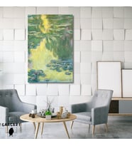 Tekli Dikey Kanvas Claude Monet Waterlilie