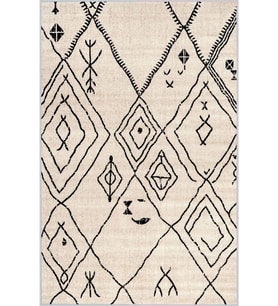 Eliana Home Baskılı, Yıkanabilir Kaymaz Taban Salon Halısı LNA1089 100x150 cm (Bej)