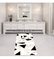 Banyo Halısı Ikili Klozet Takımı Kaymaz Tabanlı Banyo Paspas Takımı (Karışık)