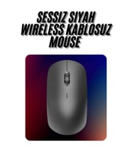 Kablosuz Bağlantı Yüksek Hassasiyetli Kablosuz Wireless Siyah Mouse