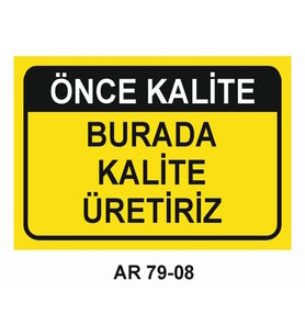 İŞ GÜVENLİĞİ UYARI LEVHASI 1 ADET PVC 21 X 29CM