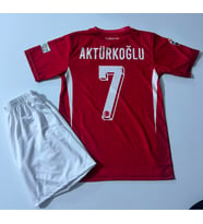 türkiye yeni sezon aktürkoğlu 7 numara kırmızı çocuk futbol forması 2li set h