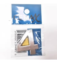 Periboia 4 Cm Plastik Krom Kaplama Kapı Numarası - 4 (Çok Renkli)