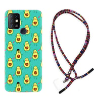 INFINIX Hot 8 9 10 11S Hot 10 Play 10T Kılıf Boyun Asklı Rasta Silikon Oynayan Avokadolar 1770