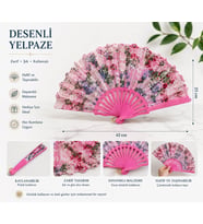 Desenli Katlanabilir El Yelpazesi