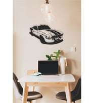Classic Araba Silüet Tablo Ahşap Mdf Lazer Kesim