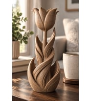Spiral Lale Çiçeği Dekoratif Biblo