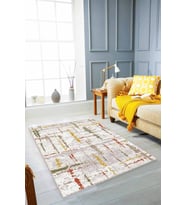Yeşil Sarı Tarçın Spor Kaymaz Tabanlı Dekoratif Halı SY04 - 100 x 160 cm