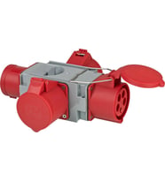 Brennenstuhl Cross Serisi CEE Adaptör Güç Dağıtıcısı IP44 1x CEE fişi 400V/32A ve 3x CEE prizleri 400V/32A Dış Mekan Çoklayıcı ve Dönüştürücü Priz (Beyaz)