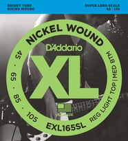 D'Addario EXL165SL XL Nickel Serisi Bas Gitar Tel Seti (Regular Light - 45-105 - Super Long Scale)
