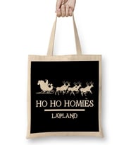 Santa Ho Ho Homies Lapland Bez Çanta Uzun Saplı