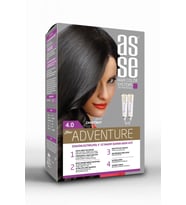 Asse Adventure Set Saç Boyası, Kalıcı ve Canlı Renkler 1+1 Kullanım Seti No4.0 Kestane