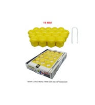 Bijon Kapağı Düz 19 Mm Sarı 20 Li Set