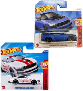2 Araç Hot Wheels Ford Mustang Dark Horse Set - Lacivert & Beyaz (1/64)