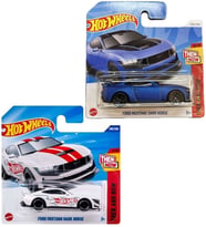 2 Araç Hot Wheels Ford Mustang Dark Horse Set - Lacivert & Beyaz (1/64)