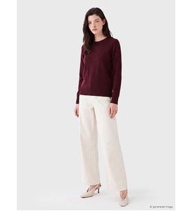 LCW Comfort Bordo Bisiklet Yaka Kadın Triko Kazak