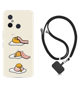 Xiaomi Redmi 12C Kılıf Resimli Boyun Askılı İpli Desenli Silikon Sweety Egg 1322
