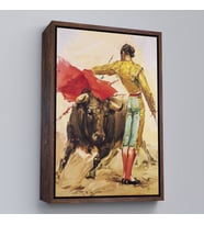 Çerçeveli İspanyol Matador Duvar Tablosu (Altın)