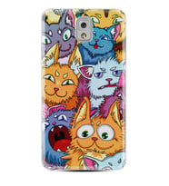 Samsung Note 3 4 5 8 9 20 Ultra 10 Lite Kılıf Desenli Silikon Kediler 1723