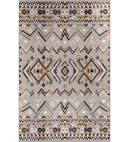 Eliana Home Baskılı, Yıkanabilir Kaymaz Taban Salon Halısı LNA0557 100x150 cm (Kahverengi)