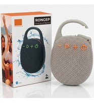 Lexroo Taşınabilir Bluetooth Hoparlör V5.3 Önü Kumaş Kaplı TFT/AUX/USB Destekli RGB Işıklı IPX6 Su