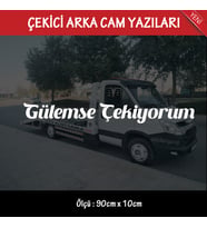 gülümse - komik oto kurtarıcı arka cam yazıları - çelici sticker