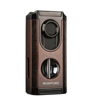 Quantoro 3 Torch Pürmüz V-Cut Fırçalı Bakır Metal Puro Çakmağı