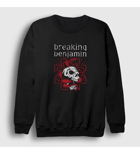 Presmono Unisex Siyah Snake Breaking Benjamin Sweatshirt 388217tt