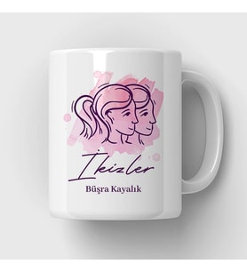 Kişiye Özel İkizler Burcuna Hediye Kupa Bardak