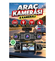 Full HD 1080P 4 Kameralı Araç Kayıt Sistemi – GPS, WiFi, Gece Görüş ve Park İzleme
