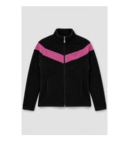 Kadın Fermuarlı Cepli Siyah Polar Sweatshirt