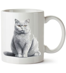 Kedi Baskılı Porselen Kupa Bardak