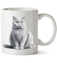 Kedi Baskılı Porselen Kupa Bardak