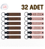A Kahve & Yavru Ağzı, Çizim Kursu Mezunlarına Anı, 32’li Set, İsim Ve Tarihli Deri Hediyelik