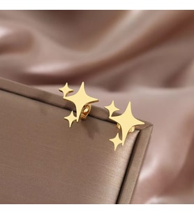 Kişiye Özel 925 Ayar Gümüş Parıltı Küpe (Gold)
