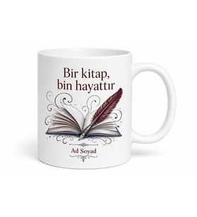 Dünya Edebiyat Günü Hediye Kupa Bardak Kelimelerle Evrenler Kuranlar İçin Özel Tasarım