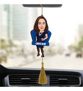 Kişiye Özel Şık Kadın Ahşap Dikiz Ayna Araba Süsü