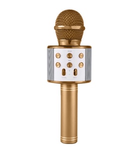 Ws 858 Karaoke Mikrofon Bluetooth Hoparlör Altın