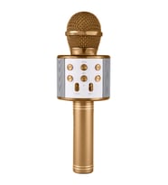 Ws 858 Karaoke Mikrofon Bluetooth Hoparlör Altın