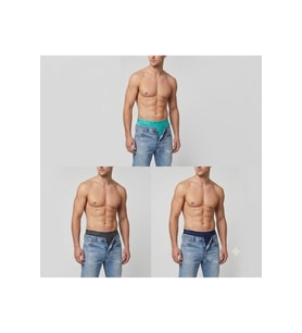 3'lü Paket pamuklu Basic Sportswear Logo Boxer trunk