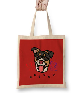 Funny Dog Lover Gift For Women Men Bez Çanta Uzun Saplı
