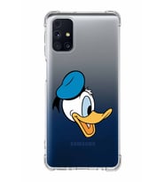Samsung Galaxy M31s  Köşe Korumalı Antişok Kapak Donald Duck Tasarımlı Şeffaf  Kılıf