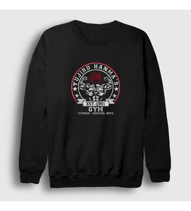 Presmono Unisex Siyah Gym Yujiro Hanma Anime Baki Sweatshirt 402938tt