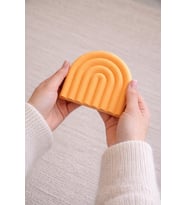 Wave Dekoratif Bardak Altlığı - Kayısı (Kayısı - Açık Bej)