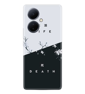 Vivo V29 Lite Kılıf Desenli Silikon Life and Death 1339