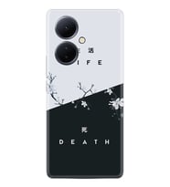 Vivo V29 Lite Kılıf Desenli Silikon Life and Death 1339